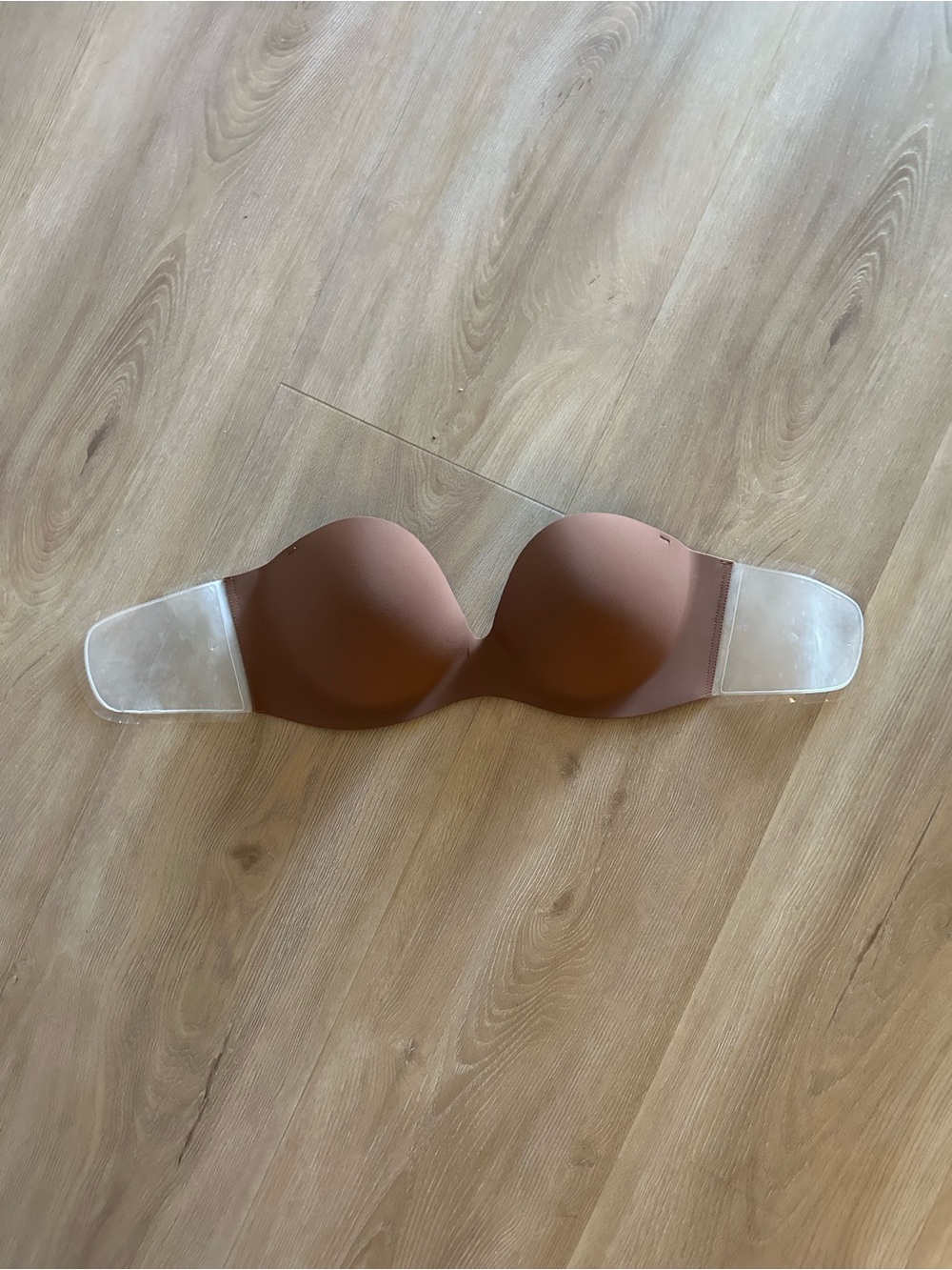 Strapless Adhesive Silicone Backless Bra in Brown